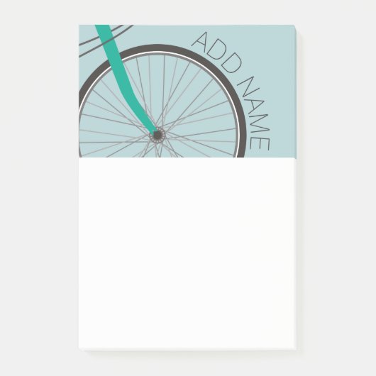 Fietswiel met aangepaste naam hipster post-it® notes (Voorkant)