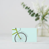 Fietswiel met aangepaste naam hipster visitekaartje (Staand voorkant)