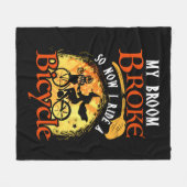 Fietswielbestuurder voor Halloween 102-fiets Fleece Deken (Voorkant (Horizontaal))