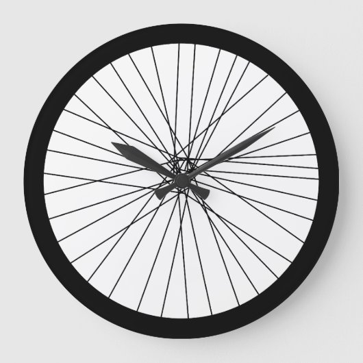 Fietswielklok (2D afgedrukt, grafisch) Grote Klok (Voorkant)