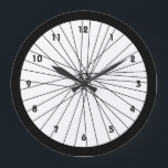 Fietswielklok met cijfers grote klok<br><div class="desc">fiets,  wiel,  zwart,  wit,  stedelijk,  fietsen,  fietsen,  fietsen,  fietsen,  fietsen,  fietsen,  rijder,  ritsen,  grappig,  grappig,  humor,  cool,  geweldige,  cirkelvormig,  rond,  ongewoon,  bizar,  offbeat,  modern,  hedendaags,  funky,  sport,  sport,  sportief;</div>