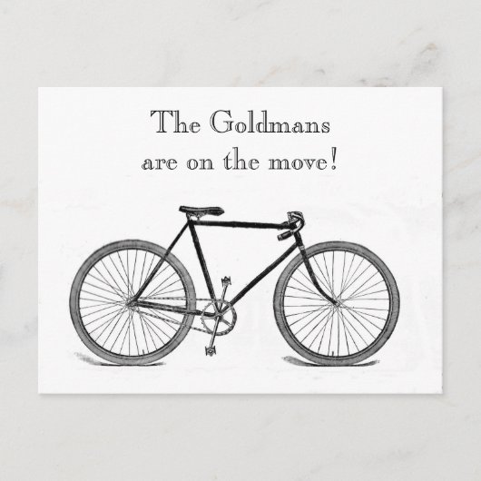  fietswijziging van adres aankondigingskaart (Voorkant)