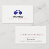 Fietswinkel visitekaartje met fiets (Voorkant / Achterkant)