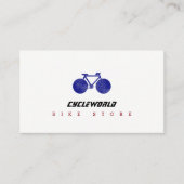 Fietswinkel visitekaartje met fiets (Voorkant)