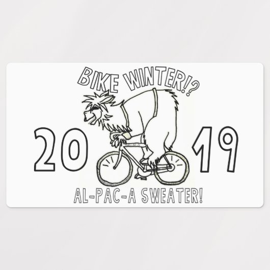 Fietswinter 2019 Alpaca Sweater Sticker (Design 1)