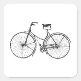 Fietszwarte & witte illustratie sticker