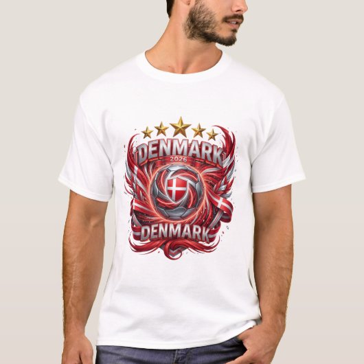 FIFA Wereldbeker 2026 - Denemarken T-shirt (Voorkant)