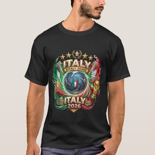 FIFA Wereldbeker 2026 - Italië T-shirt (Voorkant)