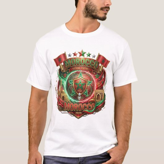 FIFA Wereldbeker 2026 - Marokko T-shirt (Voorkant)