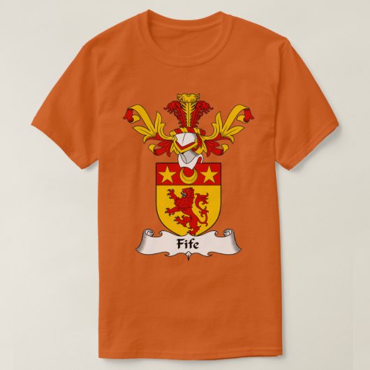 Fife bekleding van de gezinscrest van de wapenindu t-shirt (Design voorkant)