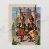 Fife & Drum Foxes Briefkaart (Voorkant / Achterkant)
