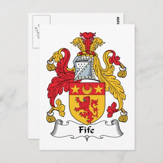 Fife Family Crest Briefkaart (Voorkant / Achterkant)