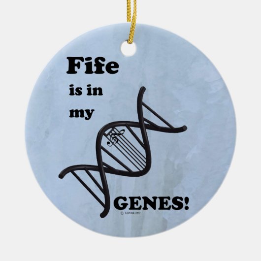 Fife is in mijn genen keramische sierbloem keramisch ornament (Voorkant)