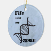 Fife is in mijn genen keramische sierbloem keramisch ornament (Links)