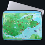 Fife kustweg Schotland geïllustreerde kaart Laptop Sleeve<br><div class="desc">Bekijk deze coole, geïllustreerde kaart van de Fife kustweg in Schotland. Je kan deze prachtige weg lopen door steden te stoppen en door het groene platteland te gaan. Stop onderweg om de boten langs te kijken of een van de vele regenbogen te zien. Heb je dit pad bewandeld? Bezoek mijn...</div>