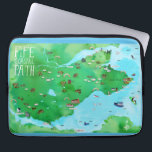 Fife kustweg Schotland geïllustreerde kaart Laptop Sleeve<br><div class="desc">Bekijk deze coole, geïllustreerde kaart van de Fife kustweg in Schotland. Je kan deze prachtige weg lopen door steden te stoppen en door het groene platteland te gaan. Stop onderweg om de boten langs te kijken of een van de vele regenbogen te zien. Heb je dit pad bewandeld? Bezoek mijn...</div>