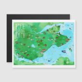 Fife kustweg Schotland geïllustreerde kaart Magnet (Voorkant / Achterkant)