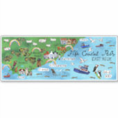 Fife kustweg Schotland geïllustreerde kaart Sticker (Voorkant)