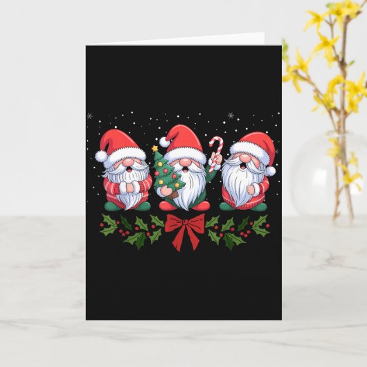 Fife Life Christmas Gnome Holiday Winter Xmas  Kaart (Gele Bloem)