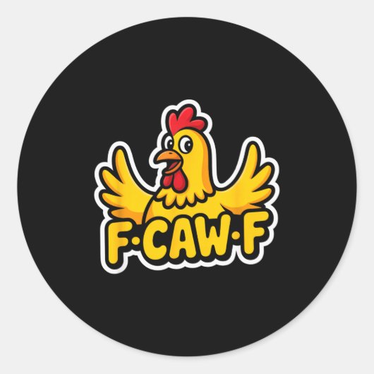 Fife Life Funny Sarcastic Chicken Fcawf Ronde Sticker (Voorkant)