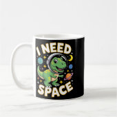 Fife Life I Need Space T-rex Astronaut Outterspace Koffiemok (Links)