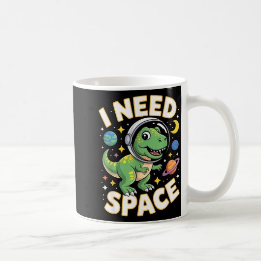 Fife Life I Need Space T-rex Astronaut Outterspace Koffiemok (Rechts)