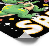 Fife Life I Need Space T-rex Astronaut Outterspace Poster (Hoek)