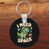 Fife Life I Need Space T-rex Astronaut Outterspace Sleutelhanger (Voorkant)