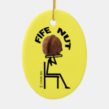 Fife Nut Ceramic Ornament