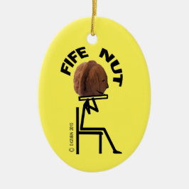 Fife Nut Ceramic Ornament