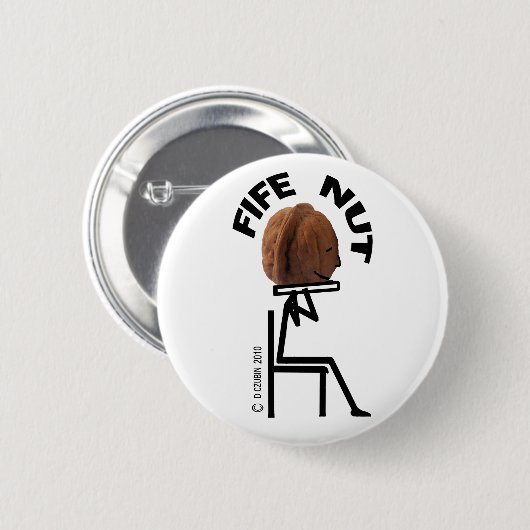 Fife Nut Ronde Button 5,7 Cm (Voorkant /achterkant)