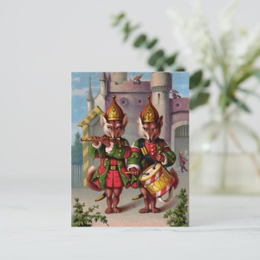 Fife & trommelkoeien briefkaart (Staand voorkant)