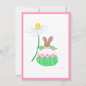 Fifi Bunny-uitnodiging Kaart (Achterkant)