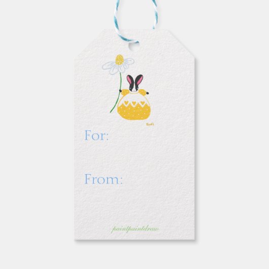 Fifi Daisy Bunny Gift Label Cadeaulabel (Achterkant)