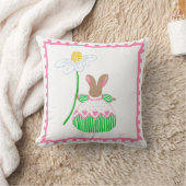 " fifi " daisy bunny in roze en groene kussen (Deken)