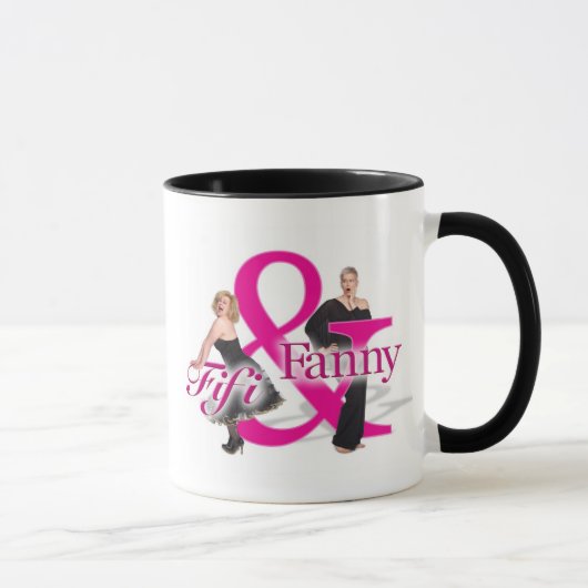 Fifi & Fanny Logo - met zwarte hooglichten Mok (Rechts)