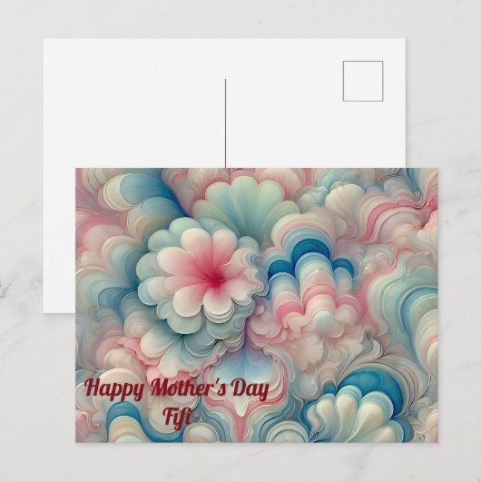 FIFI ~ Moederdag ~ Zoet pastel ~ Briefkaart (Voorkant / Achterkant)