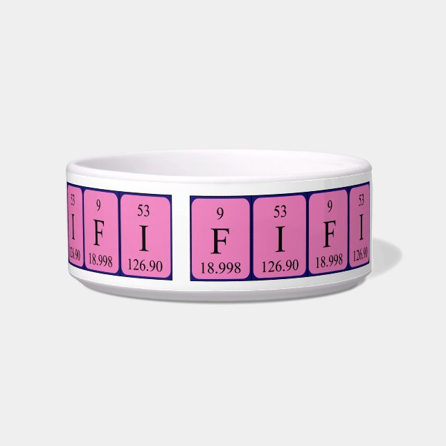 Fifi periodiek table name pet bowl voerbakje (Rechts)