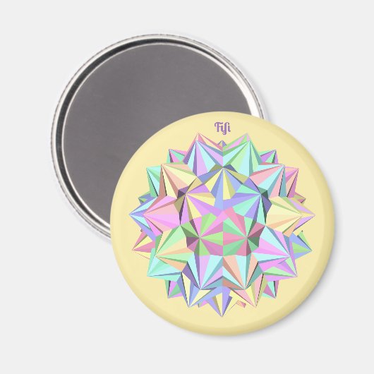 FIFI ~ POLYHEDRA ~ PASTEL~ MAGNEET (Voorkant / Achterkant)