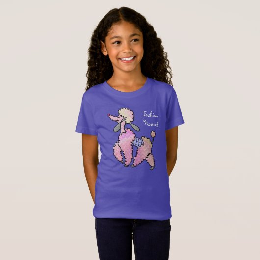 Fifi Poodle - Franse Mode Hond Persoonlijk T-shirt (Voorkant volledig)