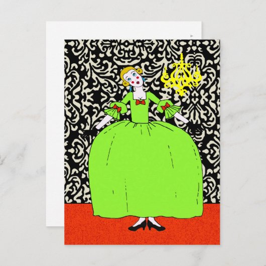 Fifi ~ VERANDER VAN KLEUR Ansichtkaart / Uitnodigi Uitnodiging Briefkaart (Voorkant / Achterkant)