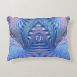 FIFI ~ ZO ZOET ~ Roze Blauw Fractal Design ~ Accent Kussen