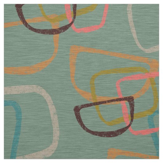 Fifsstijl Aqua | atoomvormen Stof (Swatch)