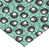 Fifsstijl | Aqua, zwarte lobby's | Retro Korte Tafelloper (Hoek)