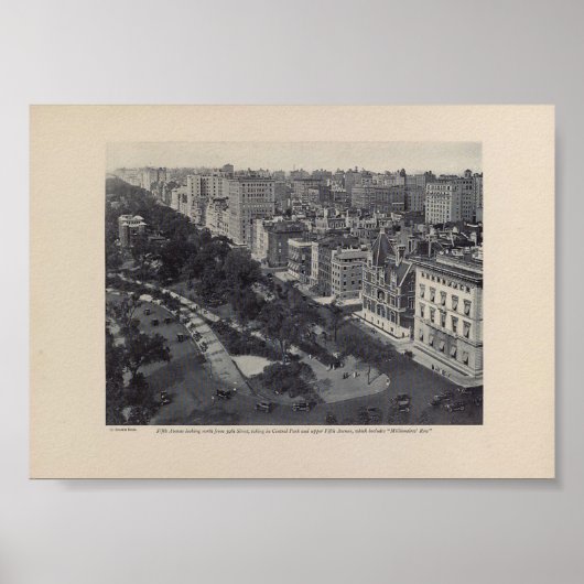 Fifth Ave, 59th Street, Central Park, Miljonairs Poster (Voorkant)
