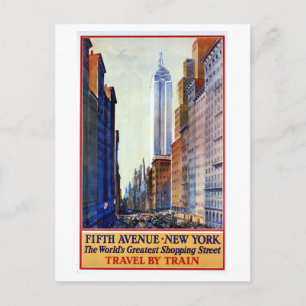  Fifth Avenue, New York Shopping Poster Briefkaart
