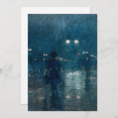 Fifth Avenue Nocturne | Childe Hassam (Voorkant / Achterkant)