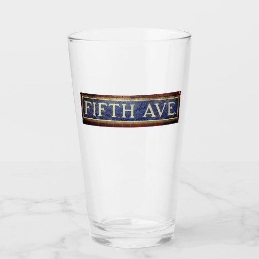  Fifth Avenue Sign - Manhattan, NYC Glas (Voorkant)