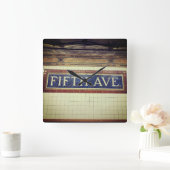  Fifth Avenue Sign - Manhattan, NYC Vierkante Klok (Huis)