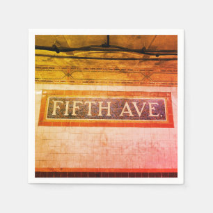 Fifth Avenue Tegel bord - New York City Servet